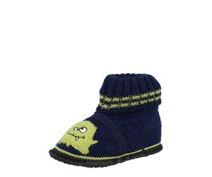 BECK Pantoufle 'Monster' bleu foncé / vert clair, Taille 34