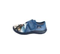 BECK Pantoufle 'Spinosaurus' bleu denim / anthracite / pierre / blanc, Taille 29