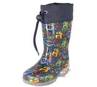 BECK Bottes en caoutchouc bleu foncé / jaune / vert / rouge, Taille 33