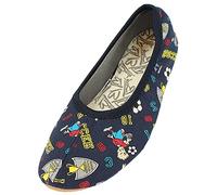BECK Pantoufle bleu / bleu foncé / jaune / gris / rouge / noir / blanc, Taille 33