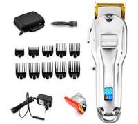 Becker - Tmax - Tondeuse Cheveux Et Barbe Sans Fil - Lame Titane 46mm - 10 Sabots - Batterie 2500mah - Led - Malette
