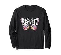 Beckett Butterfly - Word Art personnalisé avec nom Mignon Manche Longue