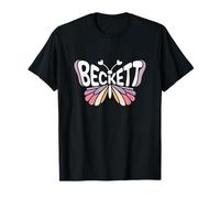 Beckett Butterfly - Word Art personnalisé avec nom Mignon T-Shirt