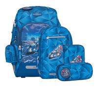 Beckmann sac d'école Active Air FLX Schoolbag Set 6 pièces 20-25L Blue Lightning bleu