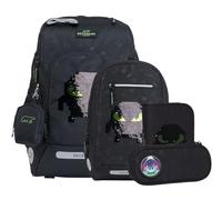 Beckmann sac d'école Active Air FLX Schoolbag Set 6 pièces 20-25L Pixel noir
