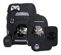 Beckmann sac d'école Classic Schoolbag Set 6 pièces 22L Pixel noir