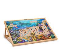 Becko Plateau de puzzle en bois réglable pour adultes et enfants jusqu'à 1000 pièces