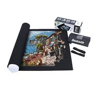 Becko Tapis de rangement en feutre pour puzzle jusqu'à 1 500 pièces - Matière respectueuse de l'environnement - Sac de rangement à cordon et tube gonflable inclus