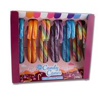 Becky's Lot de 12 cannes à sucre d'orge - Couleurs vives - Myrtille, orange, tutti frutti et raisin - 12 g chacune