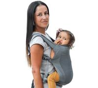 Beco Fly Ultralite Porte-Bébé & Jeune Enfant - Compact, Plegable & Ultra-Léger - Inclus Sac de Transport, Portage Ventral & Dorsal, Position M Physiologique (7-20 kg) - Gris