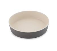 Beco Gamelle pour Chat - Gamelle à Eau et Nourriture en Bambou résistant - Gris foncé - Diamètre : 13,5 cm