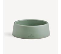 Beco Gamelle pour Chien - Gamelle Stable pour Nourriture et Eau, Plastique recyclé, Base en Caoutchouc antidérapant, Vert Olive, Taille L