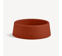 Beco Gamelle pour Chien - Gamelle Stable pour Nourriture et Eau, Plastique recyclé, Base en Caoutchouc antidérapant, Terre Cuite, Taille S