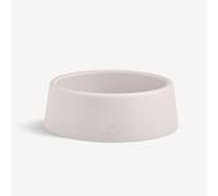 Beco Gamelle pour Chien - Gamelle Stable pour Nourriture et Eau, Plastique recyclé, Base en Caoutchouc antidérapant, Blanc, Taille S