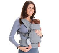 Beco Gemini Porte bebe de la naissance à la petite enfance | Porte-bébé ergonomique pour bébés de 3,2 à 15,8 kg (7-35 lbs) | Position M, Ajustement Facilité, 100% coton (Gris)