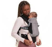 Beco Gemini Porte bebe de la naissance à la petite enfance | Porte-bébé ergonomique pour bébés de 3,2 à 15,8 kg (7-35 lbs) | Position M, Ajustement Facilité, 100% coton (Noir)