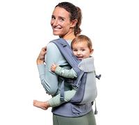 Beco Gemini Porte bebe de la naissance à la petite enfance | Porte-bébé ergonomique pour bébés de 3,2 à 15,8 kg (7-35 lbs) | Position M, Ajustement Facilité, 100% coton (Gris foncé)