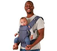 Beco Gemini Porte-Bébé Naissance à Bambin, 3-16 kg, Lin Bleu | 4 Positions Ergonomiques : ventre face à soi ou au monde, hanche et dos, Assise Réglable, Physiologique dès la naissance.