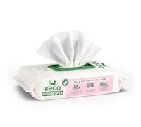Beco Lingettes pour Chien en Bambou - sans Plastique - 80 lingettes - Parfum Noix de Coco - pour Les Pattes, Le Corps et Les Fesses - Lingettes de toilettage à Base de Plantes