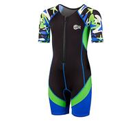 BECO-SEALIFE Shorty Combinaison en néoprène Mixte Jeunesse, Bleu/Vert, 12 Ans