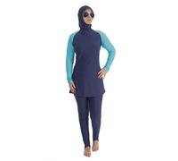Beco Tesetto Door Hijab Maillot de Bain Musulman pour Femme XXL Bleu Marine/Bleu