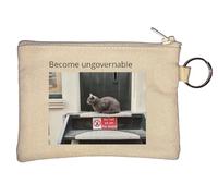 Become ungovernable Anarchy Porte-clés humoristique Beige