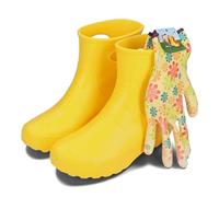 BeComfy Bottes de Pluie Bottines de Jardin EVA Unisex Femmes Hommes 36-47 EU (Jaune, Système Taille Chaussures EU, Adulte, Numérique, Moyen, 38)