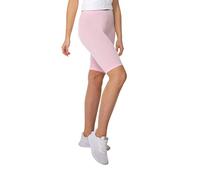 BeComfy Dames Cuissard Leggings Courts Coton Shorts de Sport Longueur du Genou Opaque Rouge Noir Bleu Gris Graphite Blanc 36-56 (5XL, Rose)