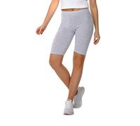 BeComfy Dames Cuissard Leggings Courts Coton Shorts de Sport Longueur du Genou Opaque Rouge Noir Bleu Gris Graphite Blanc 36-56 (6XL, Gris)