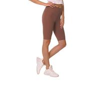BeComfy Dames Cuissard Leggings Courts Coton Shorts de Sport Longueur du Genou Opaque Rouge Noir Bleu Gris Graphite Blanc 36-56 (4XL, Beige)