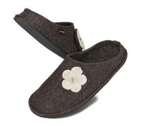 BeComfy Femmes Hommes Chaussons en feutre Chaussons unisexes en feutre de laine naturelle 36-46 EU (Marron, Système Taille Chaussures EU, Adulte, Numérique, Moyen, 40)