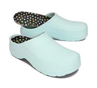 BeComfy Femmes Hommes EVA Sabots Confortables Chaussures de Jardin Ultra-Légères 35-46 EU (Bleu Clair, Système Taille Chaussures EU, Adulte, Numérique, Moyen, 40)