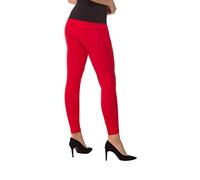BeComfy Leggings Femme en Coton Longs Opaque Basic Beaucoup de Couleurs S,M,L,XL,2XL,3XL,4XL,5XL,6XL,7XL,8XL (7XL, Rouge)