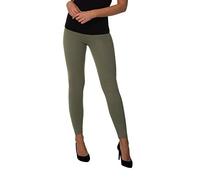 BeComfy Leggings Femme en Coton Longs Opaque Basic Beaucoup de Couleurs S,M,L,XL,2XL,3XL,4XL,5XL,6XL,7XL,8XL (3XL, Olive)