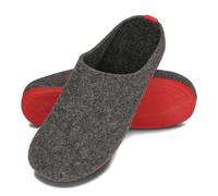 BeComfy Pantoufles en Feutre pour Homme Semelle en Caoutchouc Flexible Modèle K-Komfort 39-47 EU (Graphite, Système Taille Chaussures EU, Adulte, Numérique, Moyen, 45)