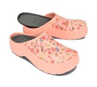 BeComfy Sabots EVA pour Femmes et Hommes Imprimé Camouflage ou Fleurs 36-46 EU (Pêche Fleurs, Système Taille Chaussures EU, Adulte, Numérique, Moyen, 39)