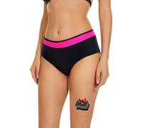Becotal Culotte de Bain menstruelle pour Filles et Femmes Taille mi-Haute Maillot de Bain menstruel avec Protection 4 Couches Anti-fuites pour Jours légers à Moyens équivalent 2 tampons