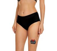 Becotal Culotte de Bain menstruelle pour Filles et Femmes Taille mi-Haute Maillot de Bain menstruel avec Protection 4 Couches Anti-fuites pour Jours légers à Moyens équivalent 2 tampons