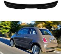 Becquet arrière Spoiler Voiture pour Fiat 500 Abarth MK1 2008-2012，Aile de becquet ABS de Voiture Noire, Aileron de Coffre arrière