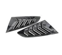 VREFOEAX Arrière Voiture Pour Ford Mustang 2015-2020 Volet Côté Fenêtre Persienne Couverture Garniture Autocollant Évent Scoop Accessoires Voiture Queue Aile Noir Brillant ABS