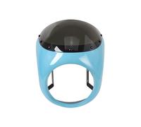 Becquet Avant Pare-Brise Pare-Brise de carénage Phare Moto Rouge/Blanc Universel 7 pouces/16,5~18 cm Pare-Brise rétro