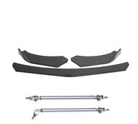 Becquet Avant Spoiler Kits Corps Diffuseur Séparateur Latéral Lèvre Pare-Chocs Avant 4 Pièces Protection avec Tiges Jambe Force pour Dodge pour Challenger SRT SXT RT(Aspect Fibre de Carbone)