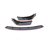 Becquet de Lèvre Avant Kit De 3 Pièces De Pare-Chocs Avant Diffuseur De Becquet en ABS pour Lexus pour IS250 IS350 IS300 F Sport 2014-2016 Aileron Avant(Noir Rouge)