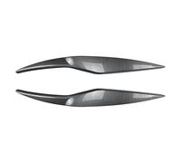 Becquet de Lèvre Avant pour Ford pour Fiesta MK6 ABS 2008-2012 Phare Avant Sourcils Paupières Autocollants De Lumière Couvercle De Lampe Noir Brillant Aspect Carbone Aileron Avant(Cabon Look)