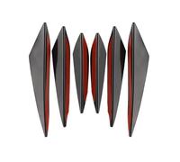 Becquet De Menton Diffuseur Lot De 4 Ou 6 Diffuseurs Universels pour Pare-Choc Avant Ailerons De Carrosserie Aileron De Voiture Décoration De Tuning(6PCS Black)