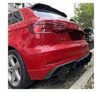 Becquet De Toit Kit Carrosserie avec Diffuseur Et Aileron Arrière Inférieur Style Requin À 6 Ailerons pour A3 8V pour SLine Hatchback 2014-2020 Aileron Voiture
