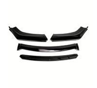 Becquet Latéral Avant 4pcs ABS Kit De Spoiler Pare-Chocs Avant Voiture Mise À Niveau Élégante pour Un Look Extérieur Amélioré(4 Pieces Black)