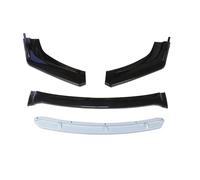 Becquet Latéral Avant 4PCS Universel Voiture Pare-Chocs Avant Lèvre Corps Kit Spoiler Séparateur sous Les Lèvres Diffuseur Pelle Pièces(Shiny White)