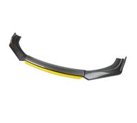 Becquet Latéral Avant 4PCS Universel Voiture Pare-Chocs Avant Lèvre Corps Kit Spoiler Séparateur sous Les Lèvres Diffuseur Pelle Pièces(Carbon Yellow)