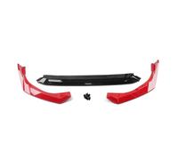Becquet Latéral Avant pour 11,5 Ème Génération pour Civic 2025 Séparateur Inférieur De Lèvre Spoiler Pare-Chocs Avant Voiture(Black-Red)